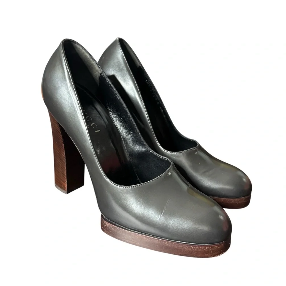 GUCCI Pump wooden heels Size 38